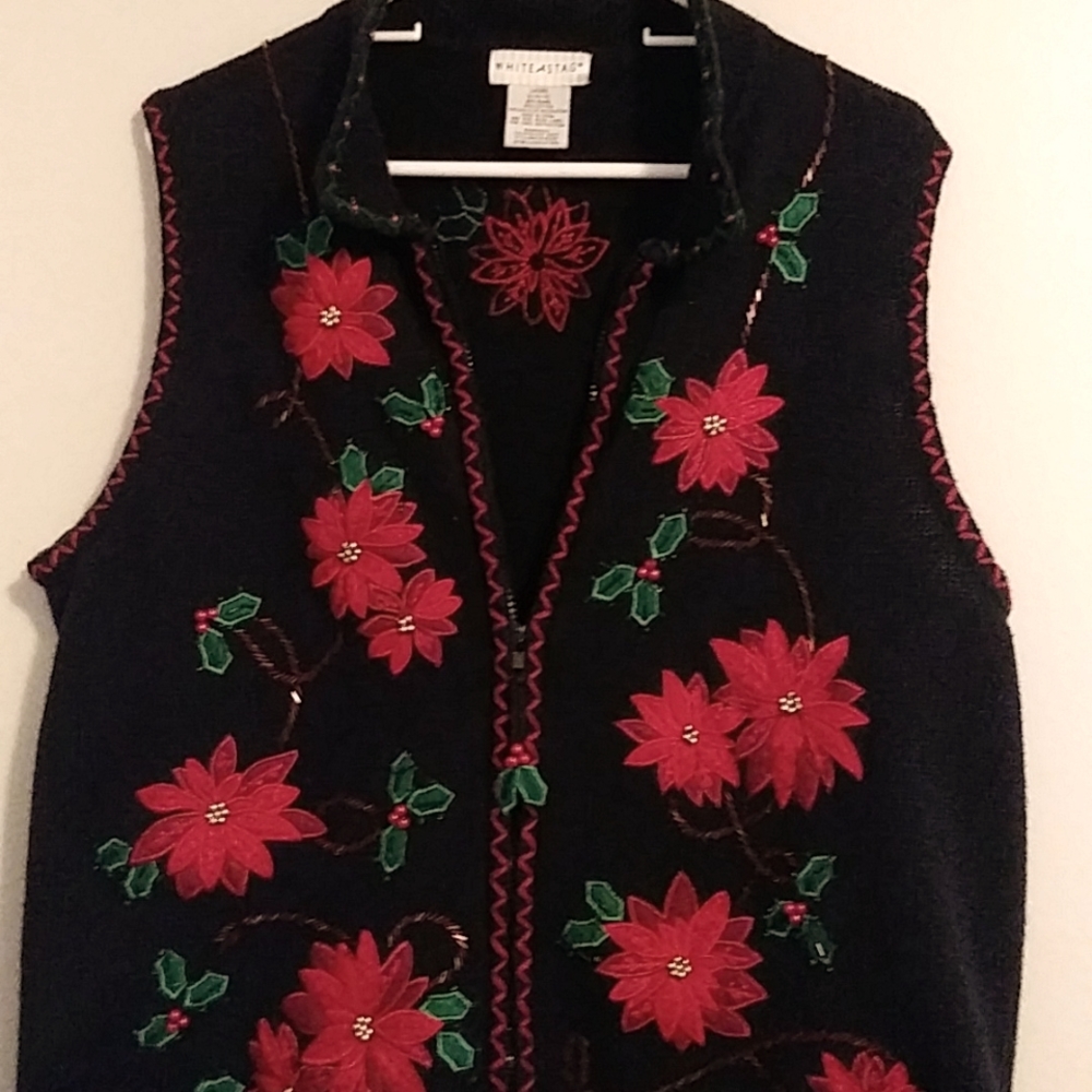 WHITE-STAG VEST SWEATER